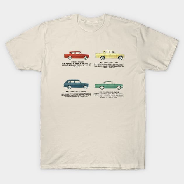 FORD ANGLIA - CONSUL - CAPRI - brochure T-Shirt by Throwback Motors